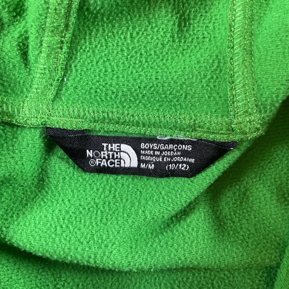 The North Face Fleece Jacket Hoodie Green Boys Size M 10 12 Zip Up Activewear - Picture 6 of 6